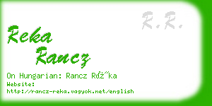 reka rancz business card